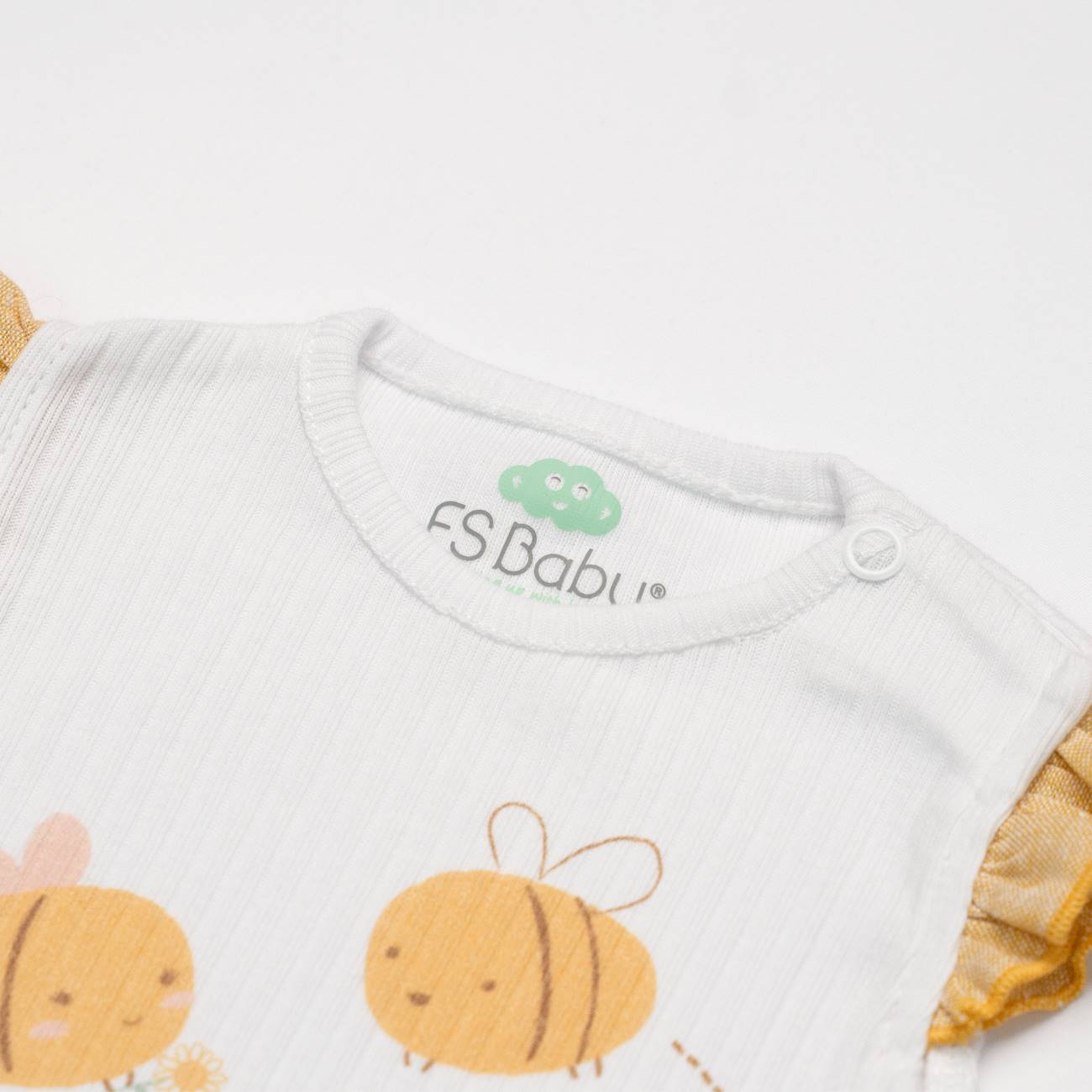 Body+saia em linho "Happy to bee with you"