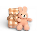Presente manta e peluche coelho rosa