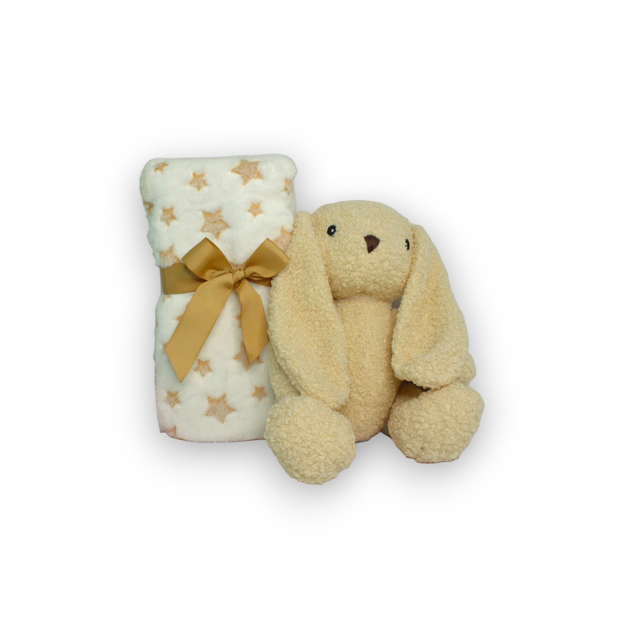 Presente manta e peluche bege